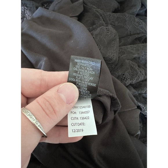 Torrid Womens Black Mesh Lace Gown Size 14 NWT Whimsigoth Prom Formal Grunge - Picture 10 of 11